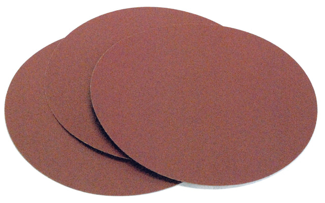 Set da 3 dischi abrasivi autoadesivi Record Power da 250 mm grana 80, ideali per levigatura intermedia con BDS250.