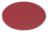 Disco abrasivo diametro 300 mm grana 150 con sistema di fissaggio a velcro hook-and-loop per levigatura fine e finitura di superfici metalliche.