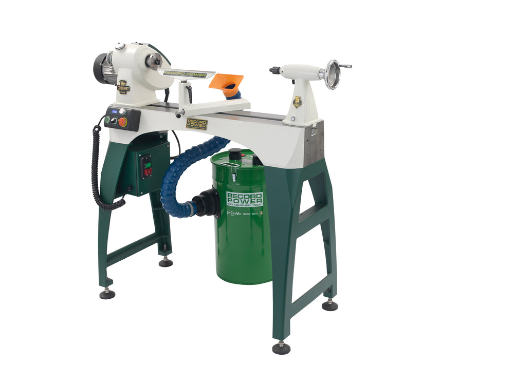 Record Power Tornio per legno in ghisa a testa girevole – 230 V