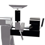 Estensione da 500 mm con blocco in ghisa per il contropunta e supporto utensili, montabile in più posizioni per la tornitura di grandi diametri