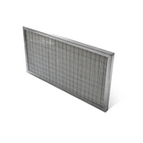 Vista laterale del filtro elettrostatico esterno montato su un AFlux, con evidenza del design compatto e dei collegamenti rapidi per la ventilazione dell’aria filtrata.