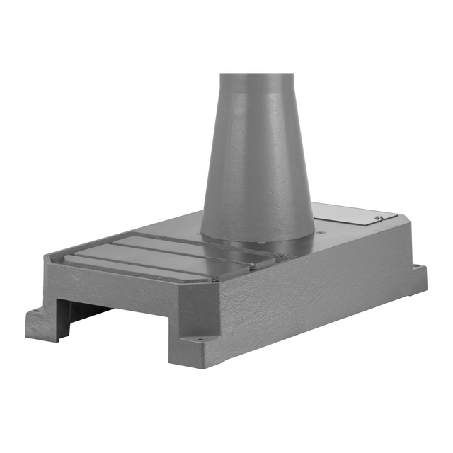 Piastra di base lavorata Flott da 140 mm, compatibile con trapani a colonna con colonna Ø 125 mm, ideale per fissare pezzi sulla base macchina.