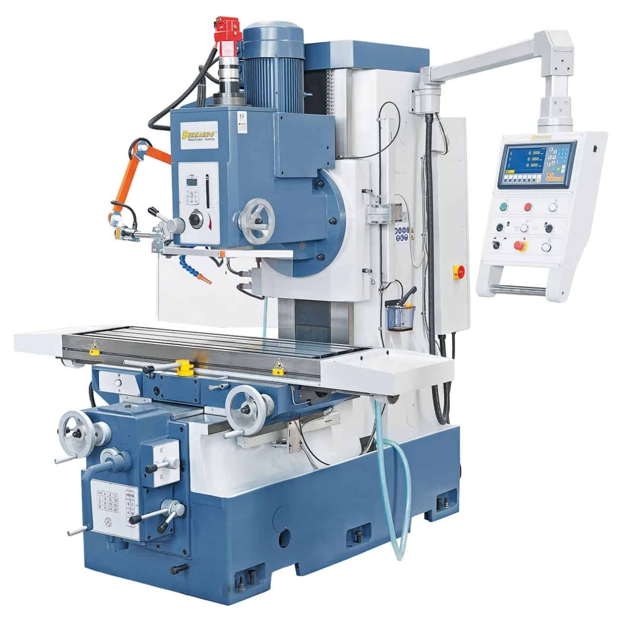 Bernardo Fresatrice a pialla BFM 200 con tavola da 1400 x 400 mm, mandrino ISO 50, serraggio pneumatico utensili e display digitale a 3 assi ES-12 H.