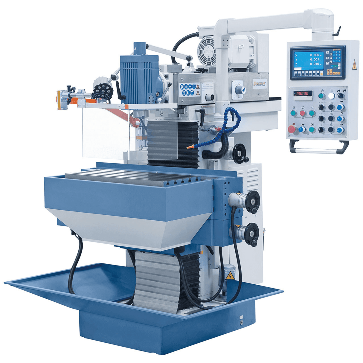 Bernardo Fresatrice di utensili WFM 750 Servo con tavola da 755 x 320 mm, servo motori, vite a ricircolo di sfere e display digitale a 3 assi ES-12 H.