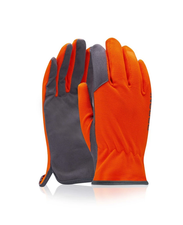 Guanti da lavoro ARDON® SIENOS con palmo in pelle sintetica PU e dorso in nylon/spandex, certificati EN388:2016, disponibili in vari colori e misure.