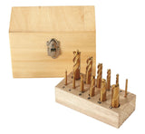 12-Piece Tin-Coated Shank Milling Cutter Kit