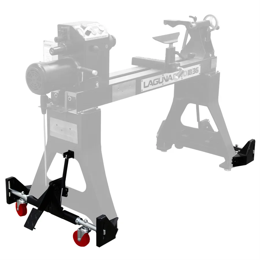 Sistema completo con 4 ruote piroettanti e aste di sollevamento per tornio Revo 1836 / 2436