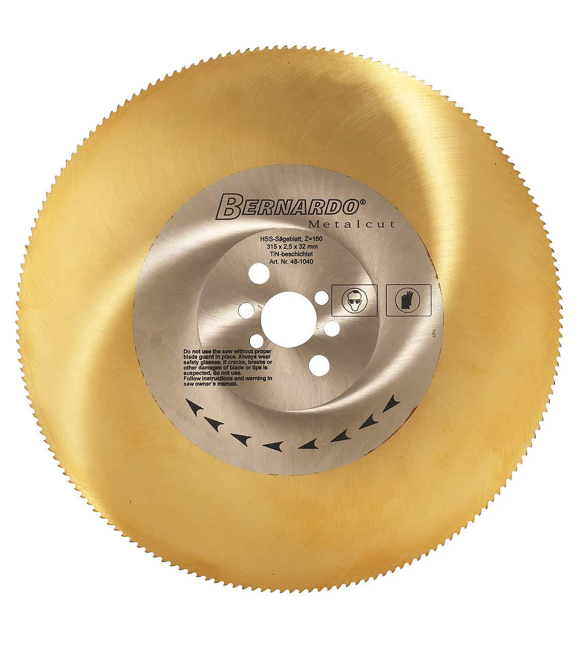 HSS blade with tin coating 275 x 2.5 x 40 mm