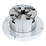 4-jaw chuck, diam. 80 mm, with 125 mm diam. clamping disc