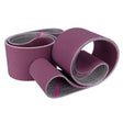 Set di 10 nastri abrasivi 1220x100 mm grana 120 per levigatura e finitura professionale.