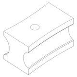 Pattino di scorrimento installato su BM 60 A per la piegatura di tubi da 42,25 mm con scorrimento fluido e preciso.