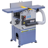 Pialla a filo e spessore Bernardo PT 305 DS con albero a spirale da 28 inserti TCT, aspiratore integrato e carrello di trasporto.