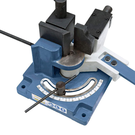 Bernardo Piegatrice angolare WB 200 S per acciaio, rame e alluminio, con piastra di piegatura, battuta angolare e blocco eccentrico.