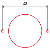 Portapunta da 43 mm per maniglie finestra