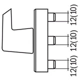 Portapunta per maniglie finestra con supporto per mortasatrici