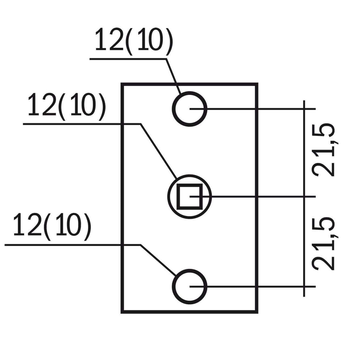 Portapunta per maniglie finestra con supporto