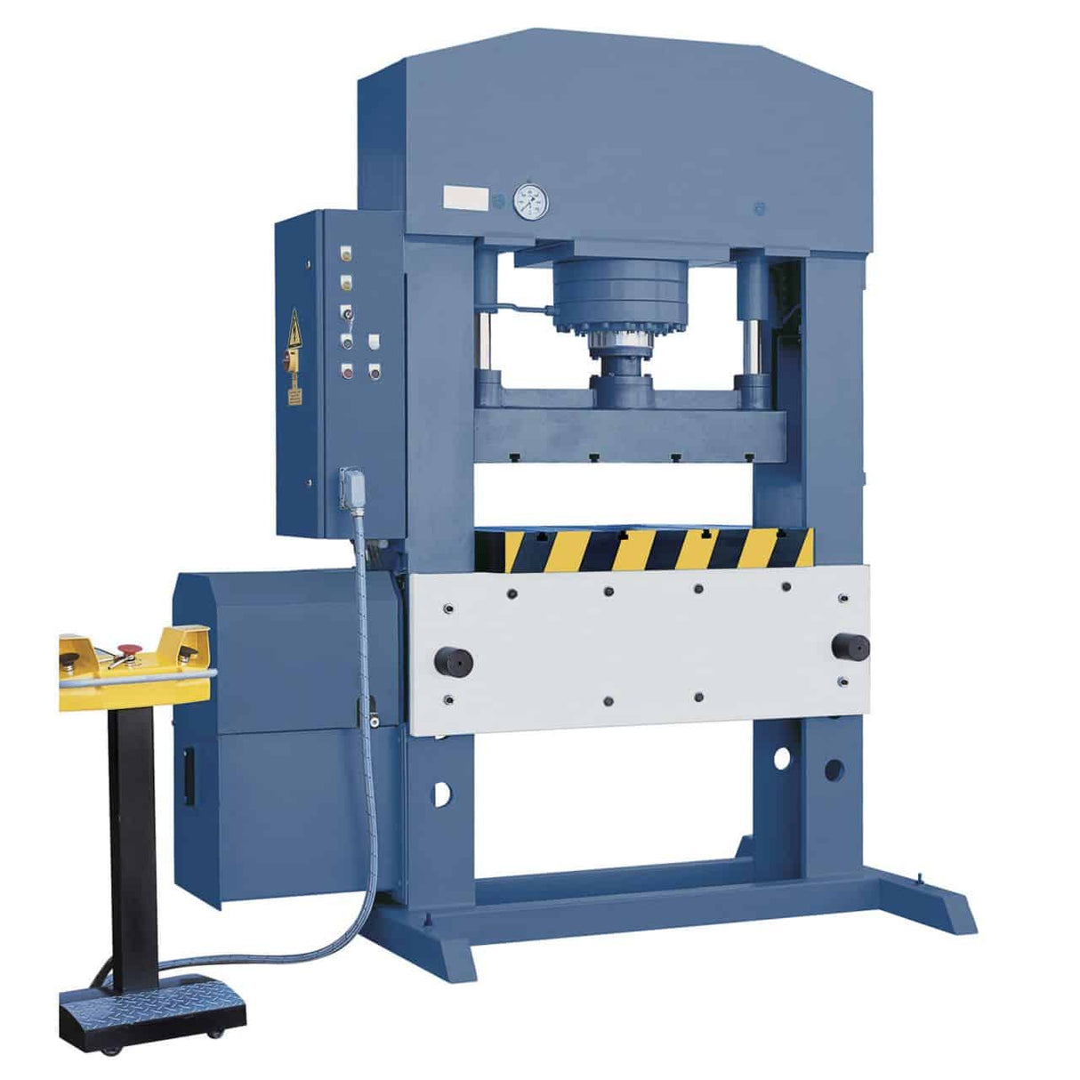 Bernardo Pressa idraulica universale AT 1020-100 da 100 tonnellate con corsa pistone da 300 mm, tavola inferiore 500 x 1020 mm e motore da 7,5 kW.