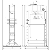 PWK 75 F pneumatic industrial press