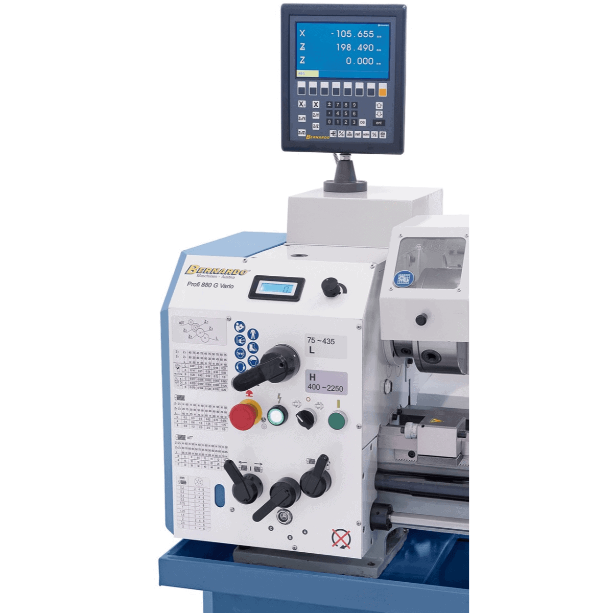 Profi 880 G Vario Lathe - 230 V incl. 2-axis digital display