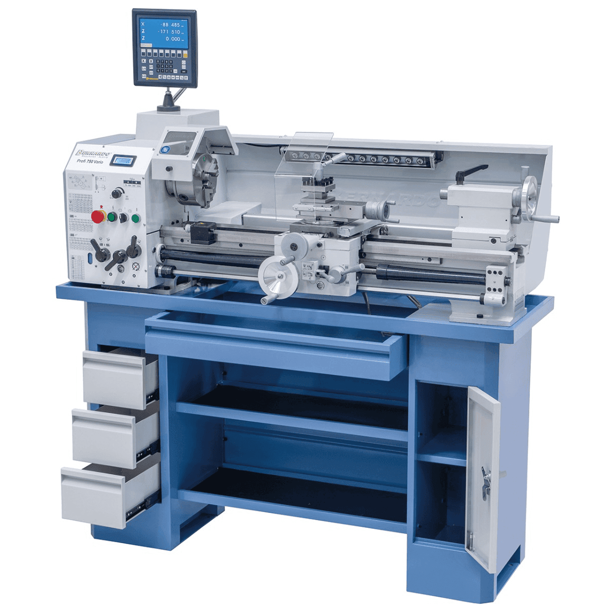 Profi 750 Vario Lathe / 230 V incl. 2-axis digital display ES-12 V