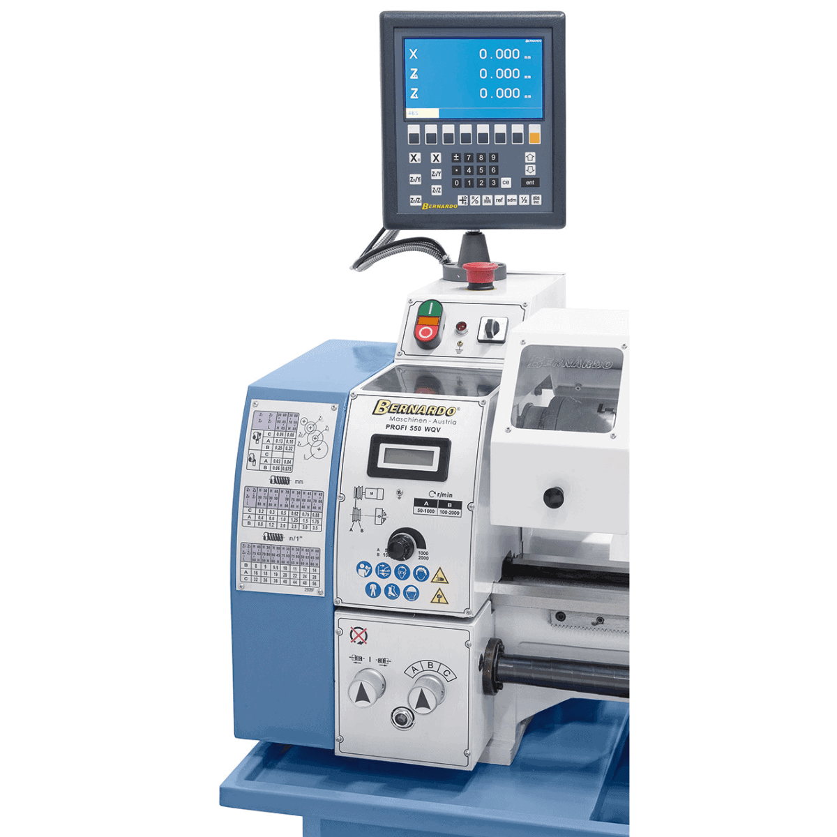 Profi 550 WQV Lathe - 230 V - incl. 2-axis digital display