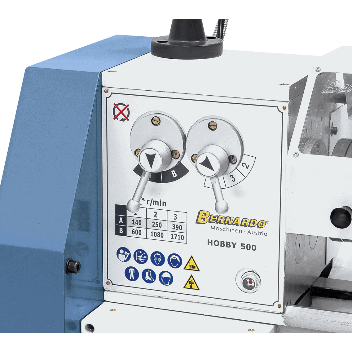 Hobby lathe 500 / 400 V incl. 3-axis position display DT 40