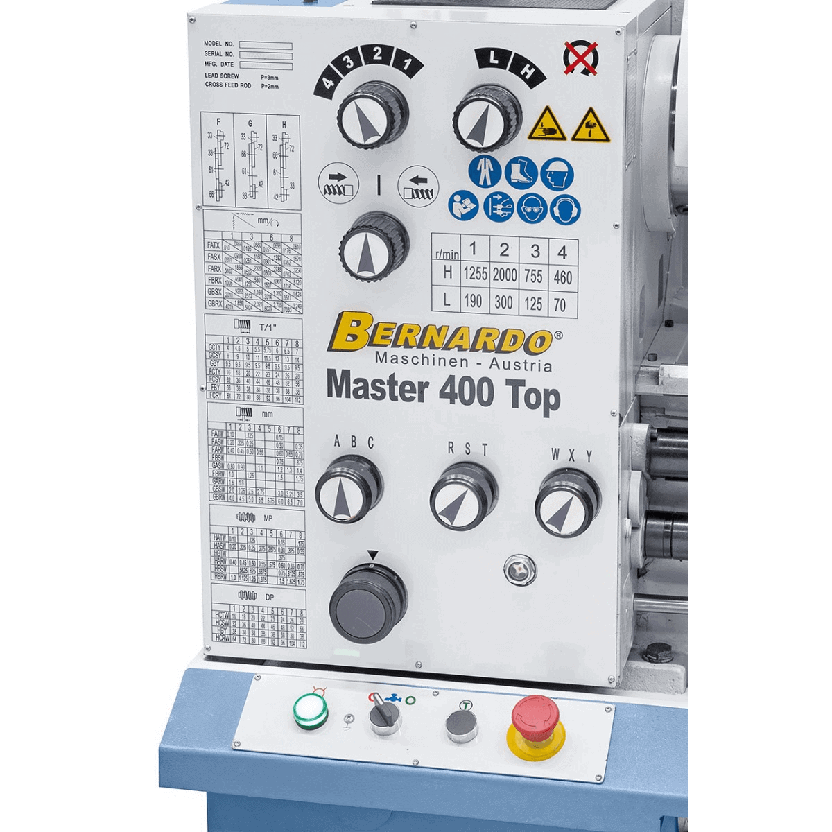 Master 400 Top lathe with 3-axis digital display 