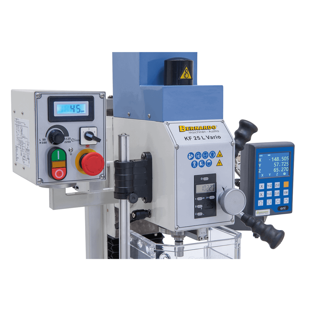 KF 25 L Vario drilling and milling machine with 3-axis digital display