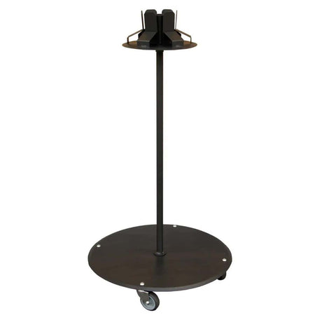 Carrello portarifiuti Ravendo BBST 6 GRIGIO in acciaio verniciato a polvere, con capacità fino a 6 sacchi, ruote solide Ø50 mm e set di etichette per raccolta differenziata.