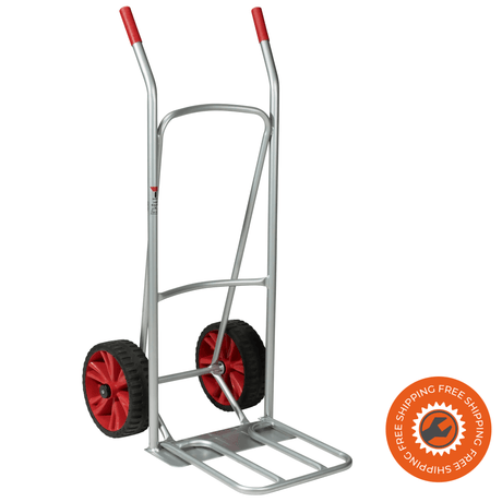 Carrello Ravendo BLM 200 FLEX in acciaio argento, con ruote Lite, piastra di supporto robusta e capacità di carico fino a 200 kg.