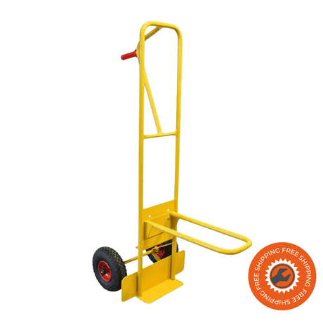 Carrello Ravendo SCT 100 L giallo, multifunzione, regolabile in altezza e trasformabile in carrello manuale, capacità 100 kg.
