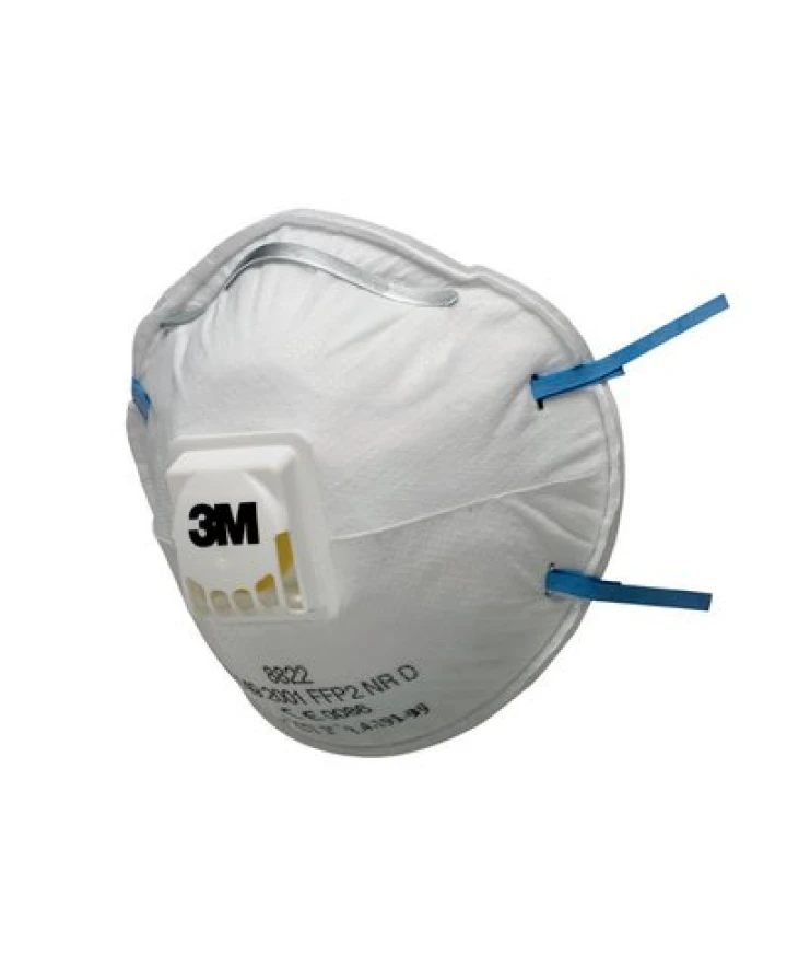 Mascherina respiratoria 3M™ Ardon 8822 FFP2 con valvola di espirazione, leggera e resistente, per polveri e aerosol.