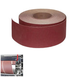 Vista ravvicinata del rotolo abrasivo con supporto rigido in tela, ideale per finiture su legno con levigatrici a tamburo LAGUNA.