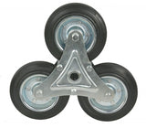 Set da 3 ruote Ravendo in gomma piena 150 x 20 mm per carrelli da trasporto, resistenti e anti-foratura