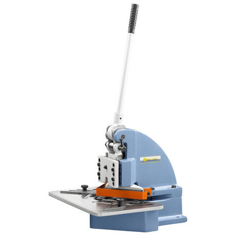 Bernardo Scantonatrice manuale AK 150 con tavola da 457 x 305 mm, capacità di taglio fino a 1,5 mm e lunghezza 150 x 150 mm.