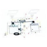  Protezione regolabile con doppio vetro per affilatrici e smerigliatrici. Dotata di braccio articolato e microswitch di sicurezza integrato.