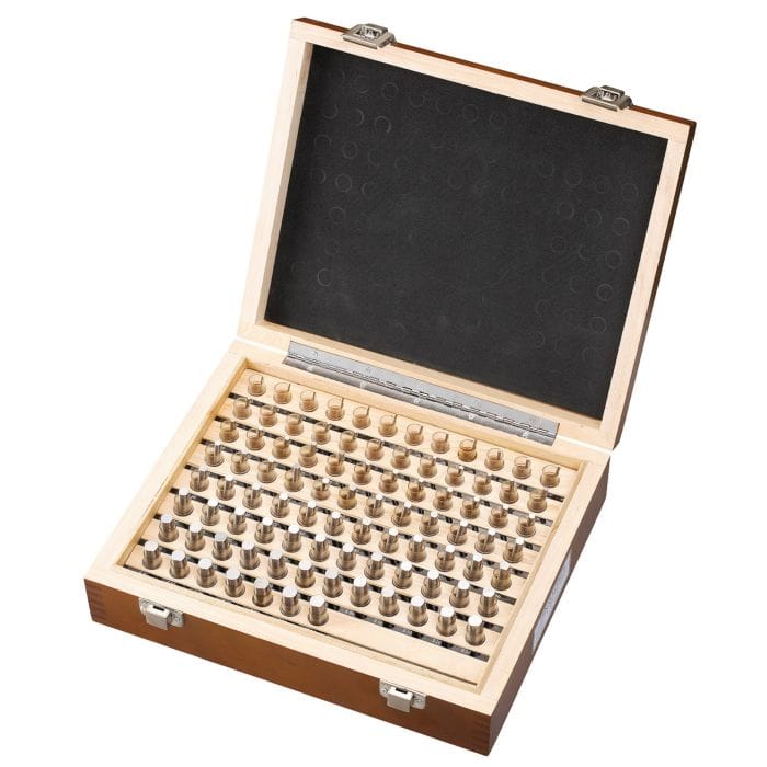 91-piece measuring and adjusting pin set.