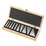 10-piece precision angle gauge set.