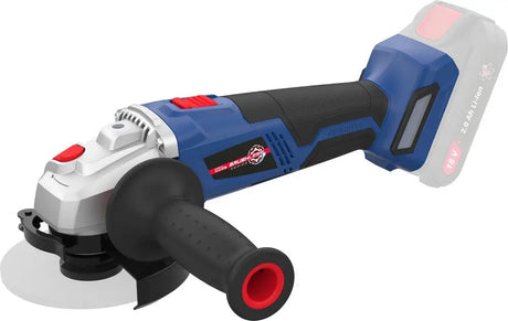 Smerigliatrice angolare a batteria Guede WS 18-0 BL con motore Brushless, disco da 125 mm e impugnatura a 3 posizioni, ideale per tagli e levigature precise.