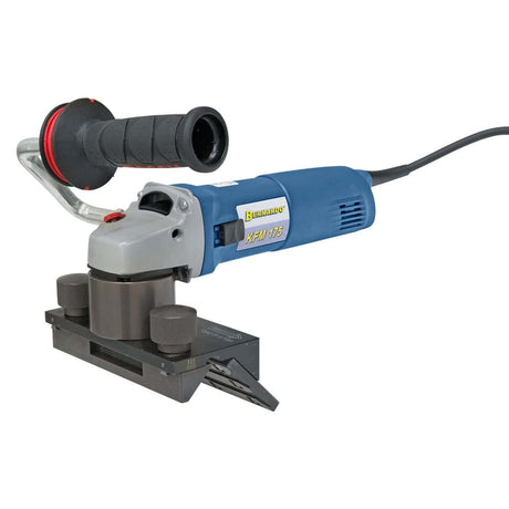 Bernardo Smussatrice KFM 175 con guida da 175 mm e inserti in metallo duro, ideale per smussatura bordi e preparazione saldature su acciaio e alluminio.