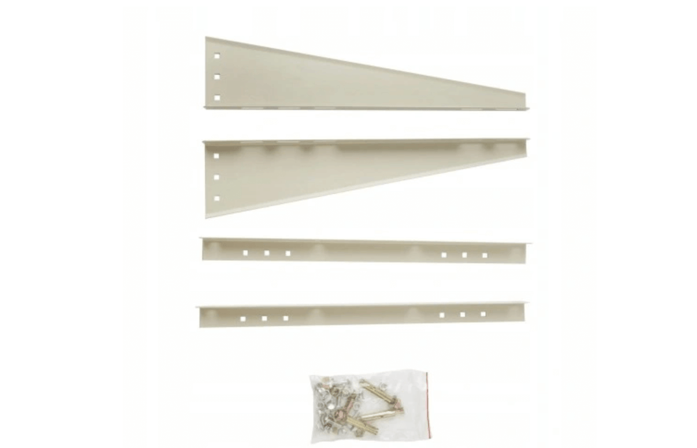 Staffa metallica per il fissaggio a parete delle unità esterne dei climatizzatori VESPER, completa di supporto tubi separato