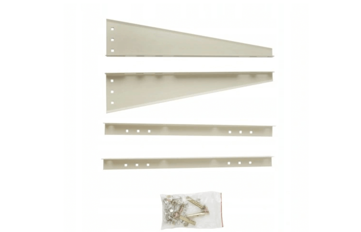 Staffa metallica per il fissaggio a parete delle unità esterne dei climatizzatori VESPER, completa di supporto tubi separato