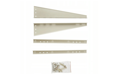 Staffa metallica per il fissaggio a parete delle unità esterne dei climatizzatori VESPER, completa di supporto tubi separato