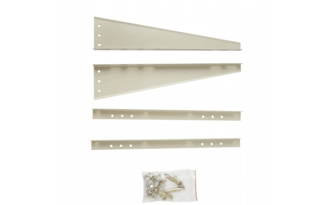 Staffa metallica per il fissaggio a parete delle unità esterne dei climatizzatori VESPER, completa di supporto tubi separato