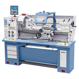 Tornio Bernardo Master 360 Pro Vario con distanza punte 1000 mm, foro mandrino Ø 52 mm e variatore elettronico di velocità, completo di visualizzatore digitale a 3 assi ES-12 V.