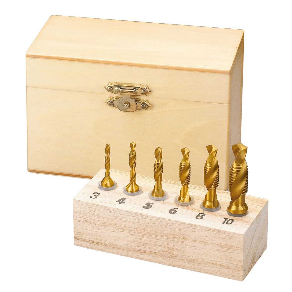 6 Piece 3 in 1 Threading, Drill and Countersink Bit Set 