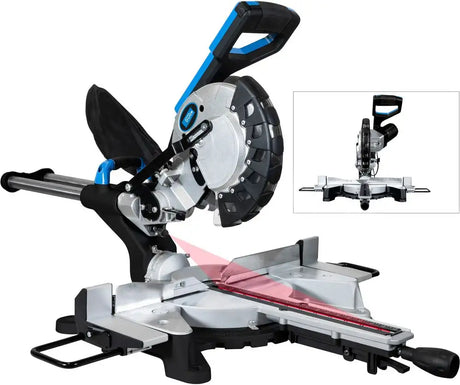 Güde GRK 2134.1 BSL – Troncatrice radiale professionale da 1500 W con laser integrato, guida radiale su cuscinetti e lama HM Ø 210 mm, ideale per tagli precisi e fluidi.