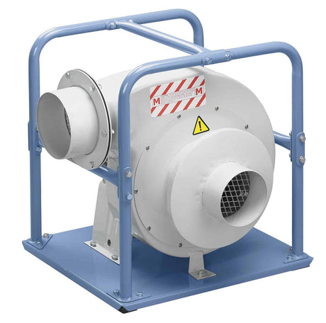 Ventilatore centrifugo Bernardo SF 2000 B 400 V, con girante curva ad alta efficienza e struttura in acciaio verniciato, ideale per aspirazione e ventilazione industriale.