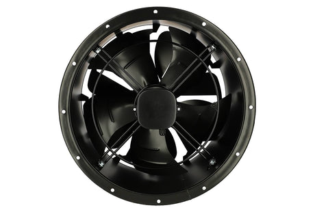 Ventilatore di destratificazione Reventon TORNADO XS3, con portata d’aria di 4800 m³/h, progettato per ridurre la stratificazione termica e migliorare l’efficienza energetica. Compatto, silenzioso e robusto, è ideale per l’uso in ambienti industriali, magazzini e officine di medie dimensioni.