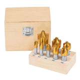 8-Piece High Speed Steel (HSS) Quarter Circle Router Bit Set